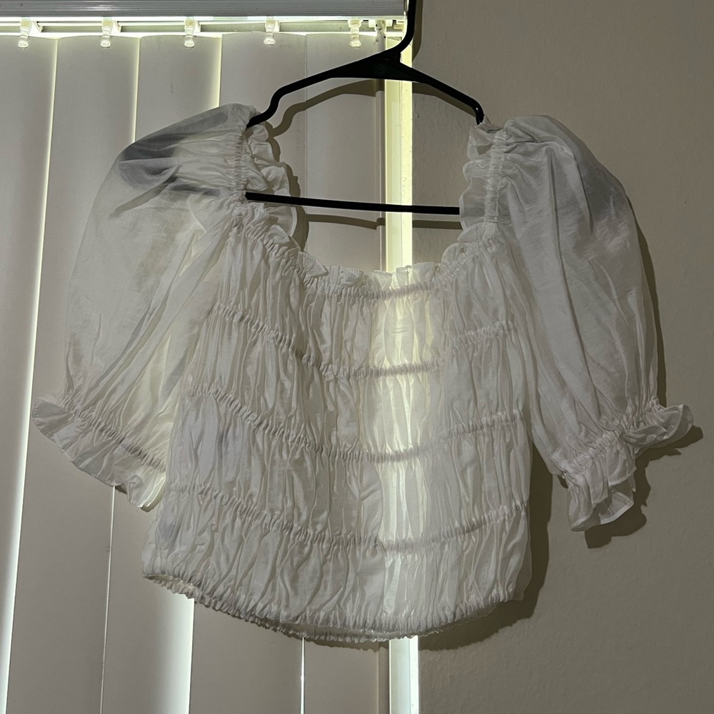 J.ING White Crop Top NWOT